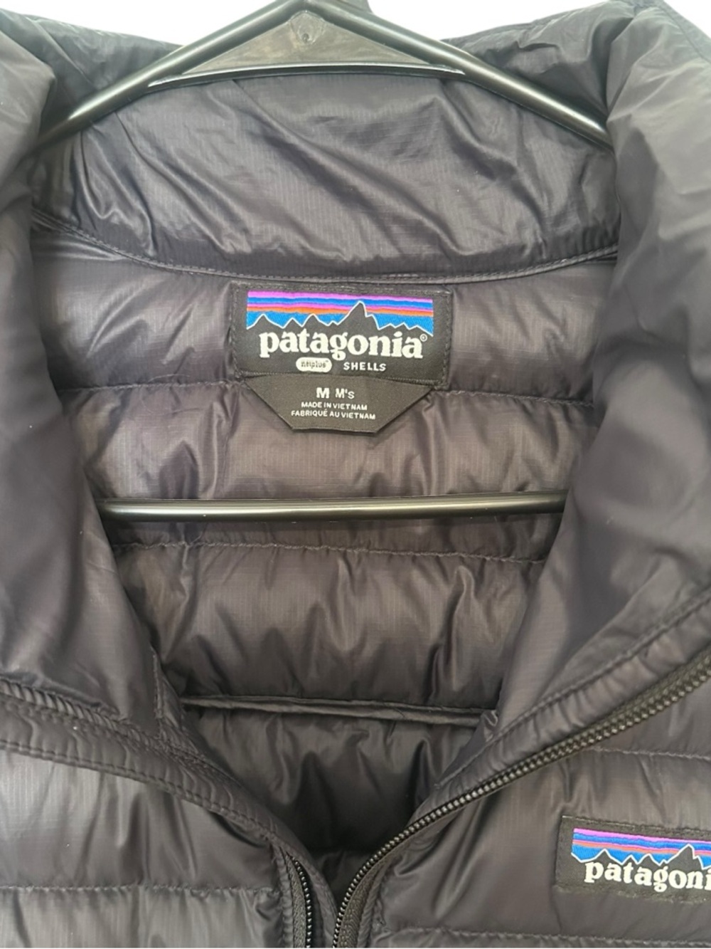 Patagonia Men’s Down Sweater Vest Netplus Shells Navy Blue Size M - Picture 5 of 8